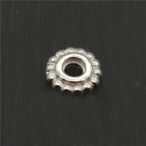 Sterling Silver Spacer Beads Flower, approx 5mm [STS0428]