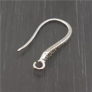 Sterling Silver Hook Earring Pave Zircon, approx 10-15mm [STS0453]