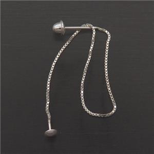 Sterling Silver Wire Earring Chain, approx 1mm, 10cm length [STS0487]