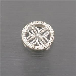 Sterling Silver Circle Beads, approx 11mm [STS0499]