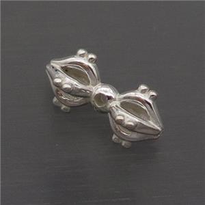 Sterling Silver Beads Tibetan Dorje Vajra Pestle, approx 7-14.5mm [STS0505]