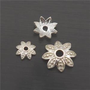 Sterling Silver Beadcaps, approx 8mm [STS0525-8MM]