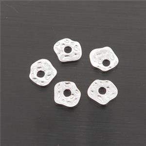 Sterling Silver Spacer Beads Hammered, approx 4mm [STS0558]