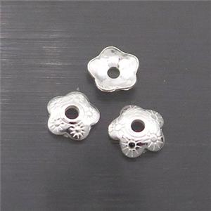Sterling Silver Beadcaps, approx 6mm [STS0572-6MM]