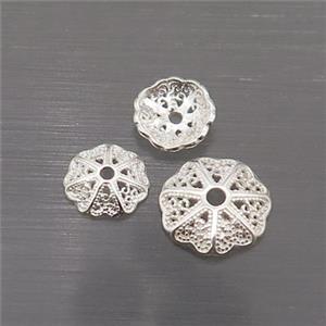 Sterling Silver Beadcaps, approx 8mm [STS0573-8MM]