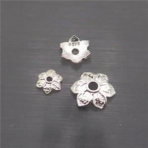 Sterling Silver Beadcaps, approx 8mm [STS0575-8MM]