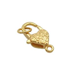 Sterling Silver Lobster Clasp Gold Plated, approx 8-13mm [STS0663]