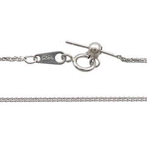 Sterling Silver Necklace Chain, approx 1mm, 40cm length [STS0675]