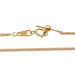 Sterling Silver Necklace Chain Gold Plated, approx 1mm, 40cm length [STS0676]