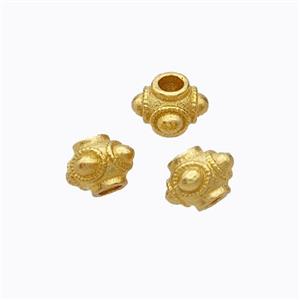 925 Sterling Silver Beads Gold Plated, approx 4x4mm [STS0697]