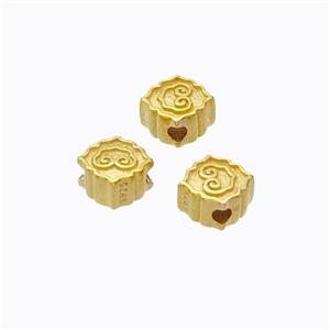 925 Sterling Silver Beads Lucky Cloud Gold Plated, approx 5mm [STS0699]