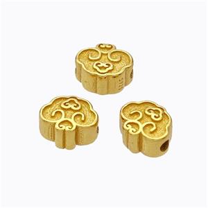 925 Sterling Silver Beads Lucky Cloud Gold Plated, approx 5-6mm [STS0700]