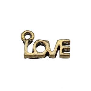 Tibetan Style Zinc LOVE Pendant Antique Silver, approx 4-11mm [YC63361]