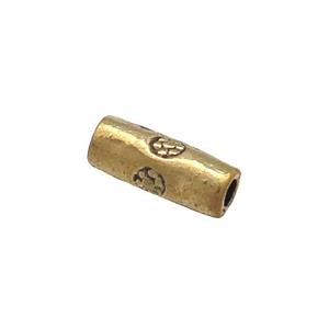 Tibetan Style Zinc Tube Beads Gold Plated, approx 4-8mm [ZN2212G]