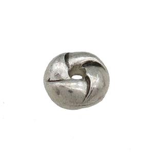 Tibetan Style Zinc Rondelle Beads Hot Wheels Antique Silver, approx 8mm [ZN46261]