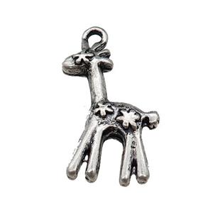 Tibetan Style Zinc Giraffe Charms Pendant Antique Silver, approx 20-30mm [ZN47007]