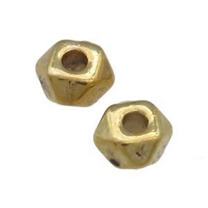 Tibetan Style Zinc Rondelle Beads Gold Plated, approx 3-7.5mm [ZN64987G]