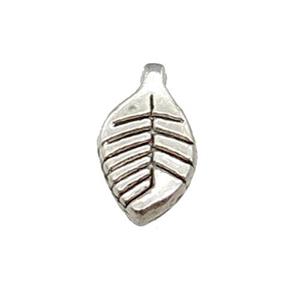Tibetan Style Zinc Leaf Pendant Antique Silver, approx 6-11mm [ZN869]