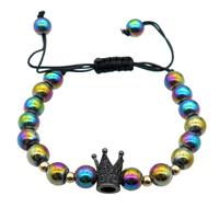 rainbow Hematite Bracelet, adjustable, approx 8mm dia [BR10541]