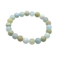 Multicolor Aquamarine Bracelet Stretchy Round, approx 8mm dia [BR10804]
