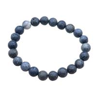 Blue Coral Fossil Bracelet Stretchy Round, approx 8mm dia [BR10810]