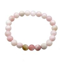 Chinese Pink Opal Bracelet Stretchy Round, approx 8mm dia [BR10822]