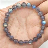 Labradorite Bracelet Stretchy Round, approx 8mm dia [BR10829]
