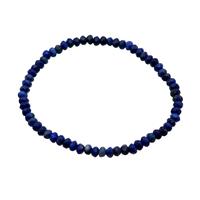 Blue Lapis Lazuli Bracelet Stretchy Faceted Rondelle, approx 4mm [BR10852]