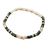 Pink Aventurquoise Bracelet With African Turquoise Stretchy, approx 4mm [BR10995]