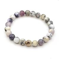 Natural White Moss Opal Bracelets Stretchy, approx 8mm [BR11006]