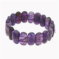 Natural Purple Amethyst Bracelet Stretchy, approx 11-20mm [BR11105]