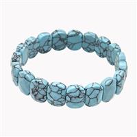 Teal Dye Howlite Turquoise Bracelet Stretchy, approx 11-15mm [BR11120]