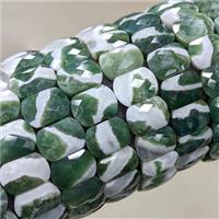 Zebra Agate Bracelet Stretchy Green, approx 10-14mm [BR11188]