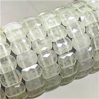 Synthetic Quartz Bracelet Stretchy Khaki, approx 10-14mm [BR11195]