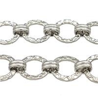 Copper Chain Platinum Plated, approx 12mm [CH10916]
