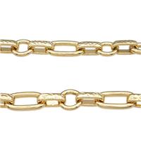 Copper Chain Gold Plated, approx 8mm, 5-9mm, 7-14mm [CH10922]