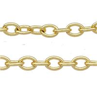 Copper Chain Gold Plated, approx 3.5-5mm [CH10939]