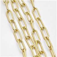 Copper Chain Paperclip Gold plated, approx 7-17mm [CH10960]