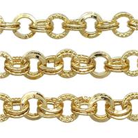 Iron Chain, gold plated, approx 8mm [CHCL491]