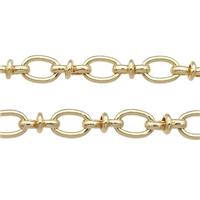 copper chain, gold plated, approx 5.5-8mm, 4-8mm [CHCL686]