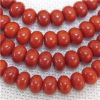 natural coral rondelle beads, approx 5x7mm [CROT08]