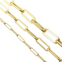 Copper Paperclip Chain Gold Plated, approx 3x9mm [FD10680-S]