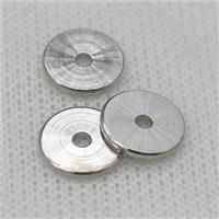 copper spacers beads, heishi, platinum plated, approx 8mm dia [FD10894-8MM]