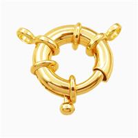 Copper Buoy Clasp Gold Plated, approx 13mm dia [FD10913-13MM]