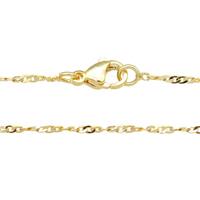 copper necklace chain, unfaded, gold plated, approx 1.4mm, 39cm length [FD11285]
