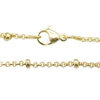 copper necklace chain, unfaded, gold plated, approx 1.8mm, 40cm length [FD11294]