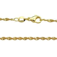 Copper Necklace Chain Unfaded Gold Plated, approx 2.2mm, 42cm length [FD11784]