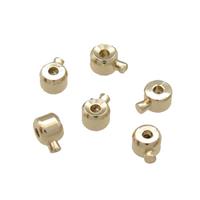 Copper Bead Stopper Light Gold Plated, approx 3mm [FD11865]