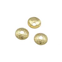 Copper BeadCaps Unfaded Gold Plated, approx 6mm [FD11917]