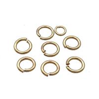 Copper Jump Ring Unfade Lt.Gold Plated, approx 5mm dia [FD12138-5MM]